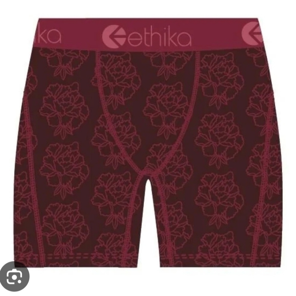 Ethika Boys Staple-KENSEI Burgundy Floral Boxer Briefs YL (10-12)